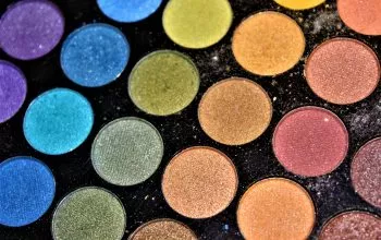 macro photograph of eyeshadow palette